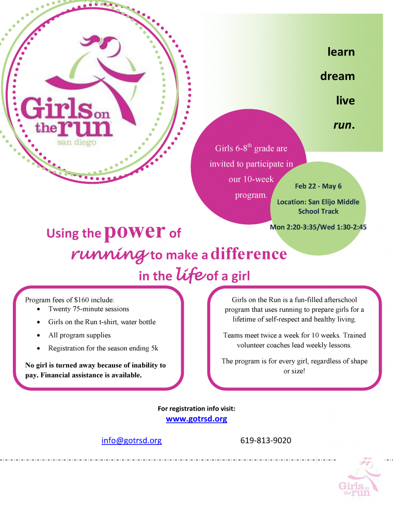 Girl Ror Project Flyer #1 Community Website for Everything in San Elijo Hills Since 2006Girls ...